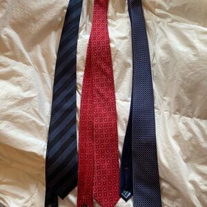 Stylish Tie Set in Red and Blue